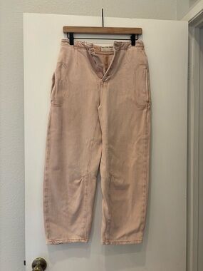We The Free Osaka mid rise barrel jeans in Blush Pink
